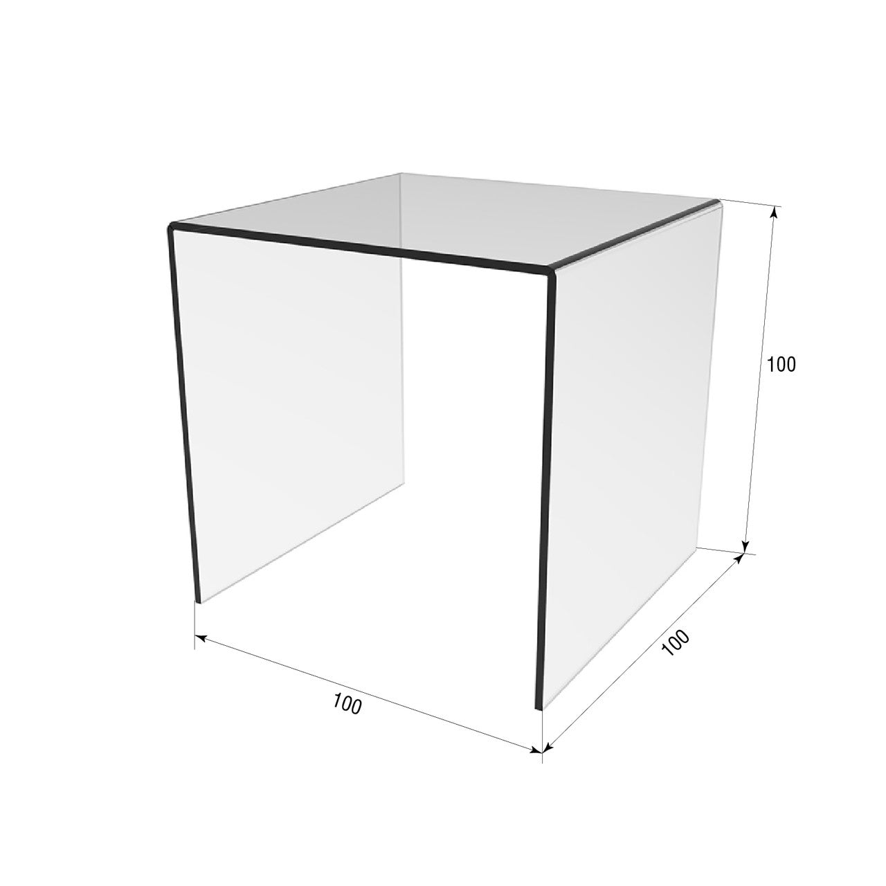 Podium P-arr 100x100x100 3mm straight