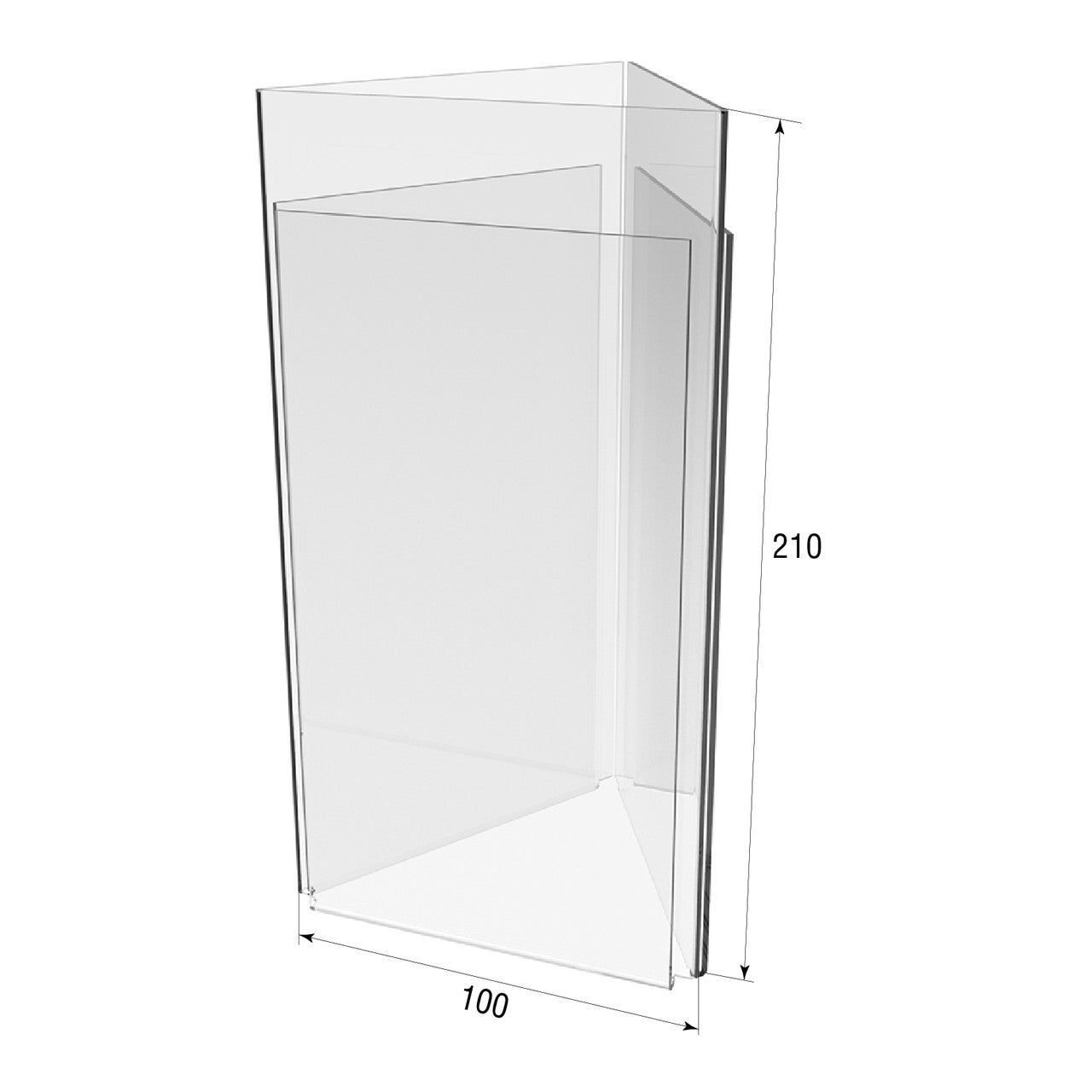 Booklet holder for Euroflyer on 3 sides