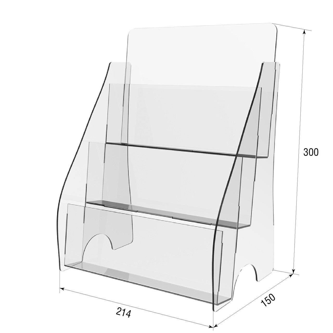 Stand for booklets A5 3-tier horizontal