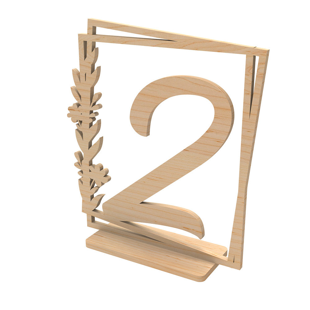 Wooden table numbers 2