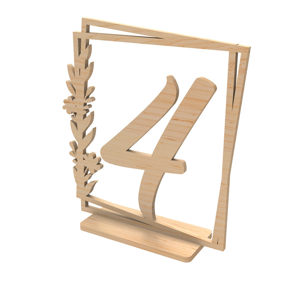 Wooden table numbers 2