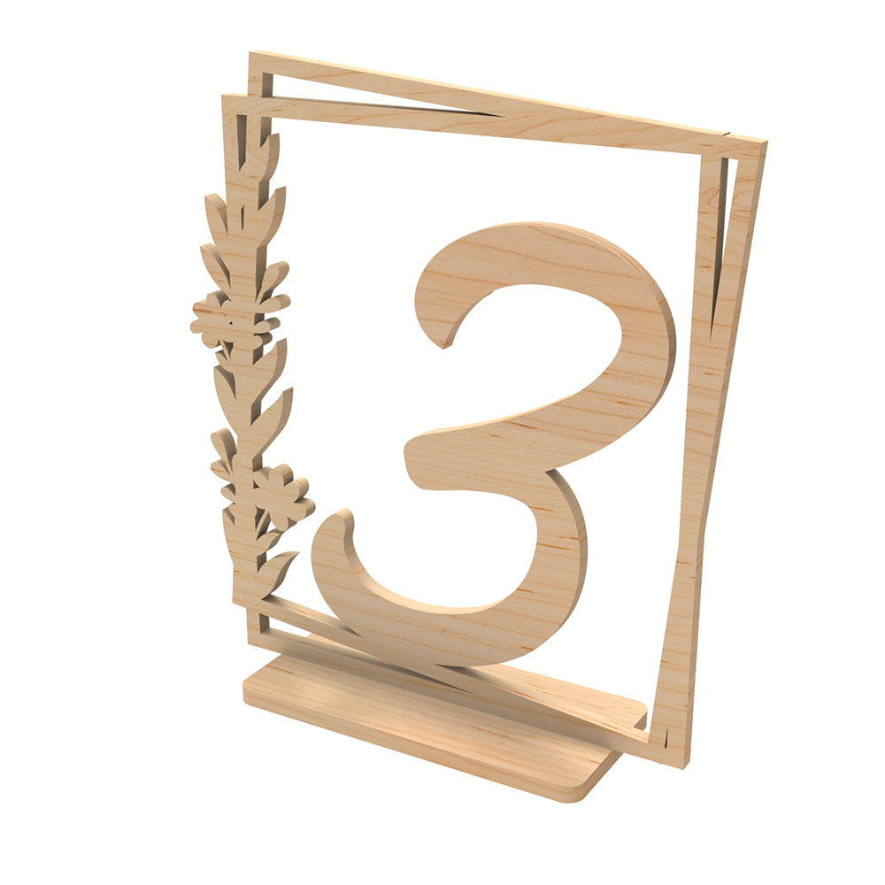 Wooden table numbers 2