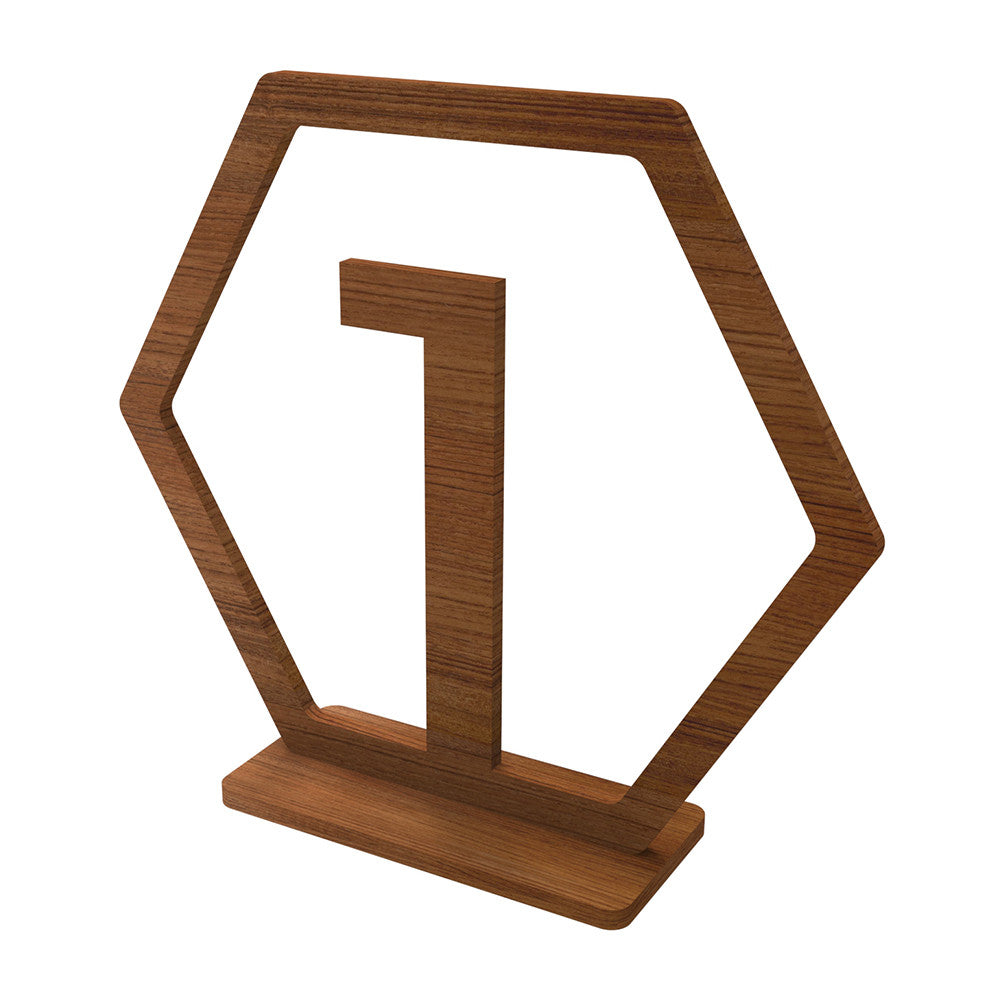 Wooden table numbers 1