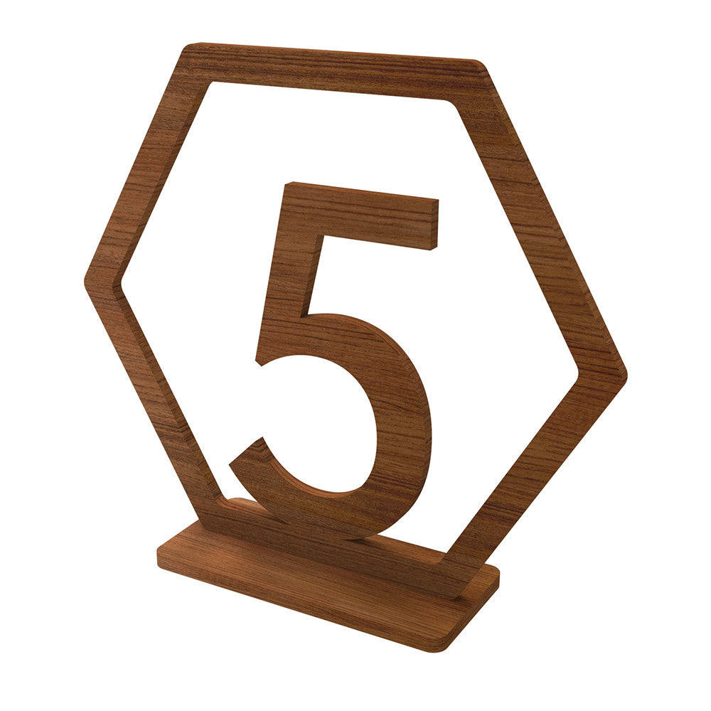 Wooden table numbers 1