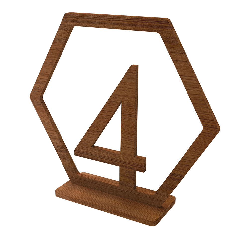 Wooden table numbers 1