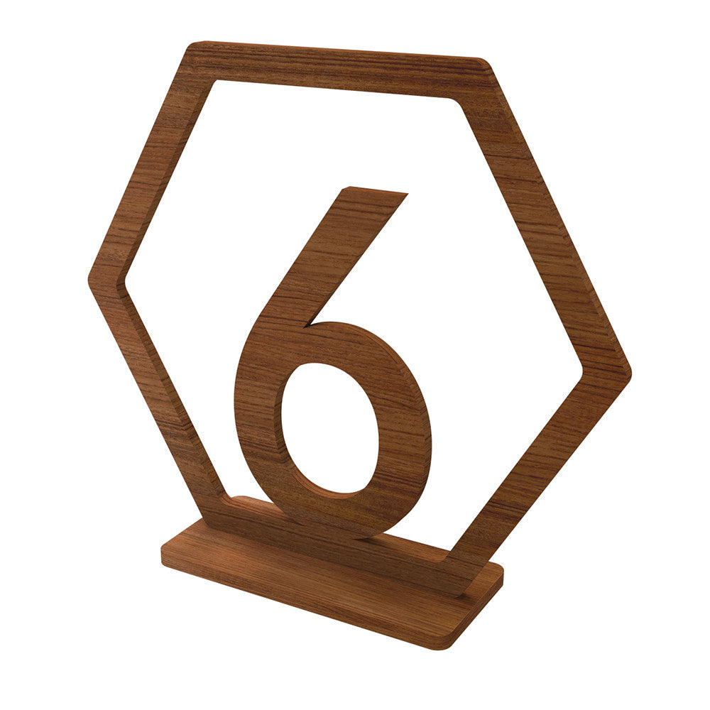 Wooden table numbers 1