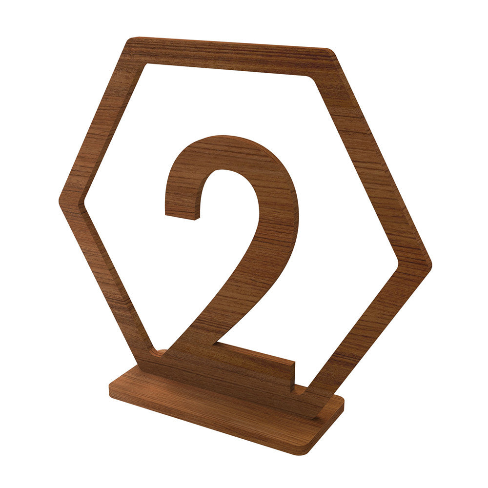 Wooden table numbers 1