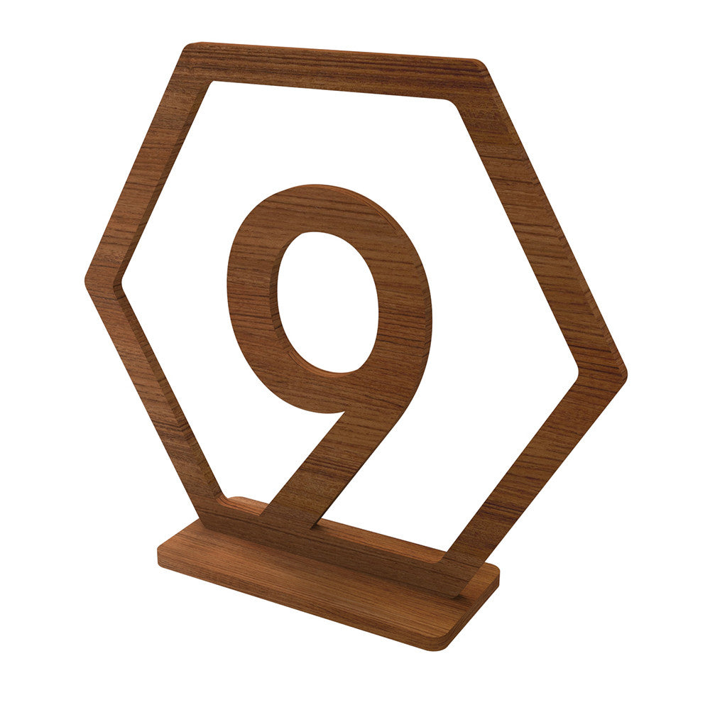 Wooden table numbers 1