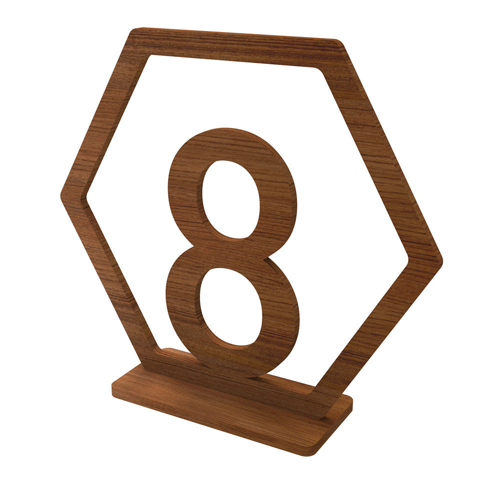 Wooden table numbers 1