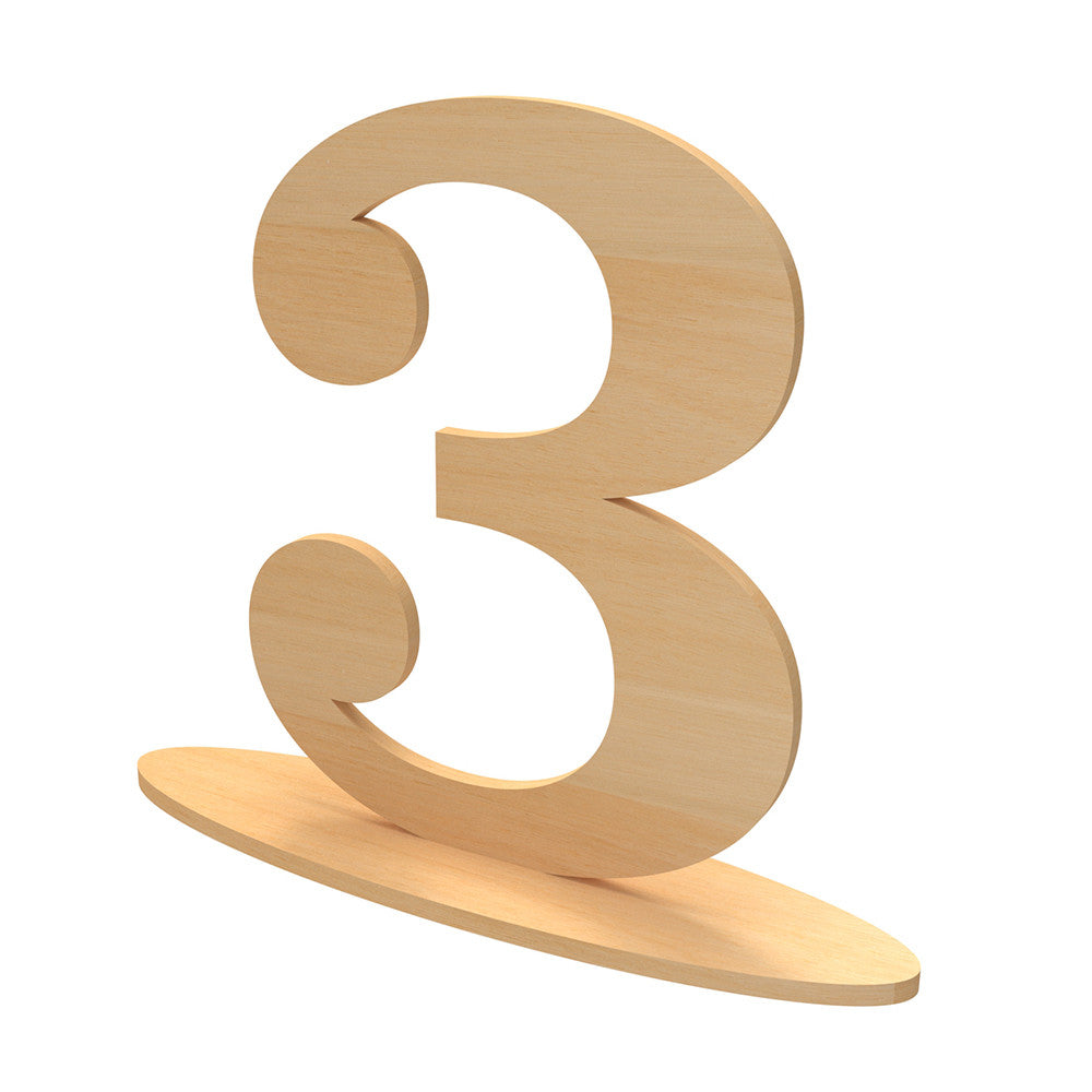 Wooden table numbers