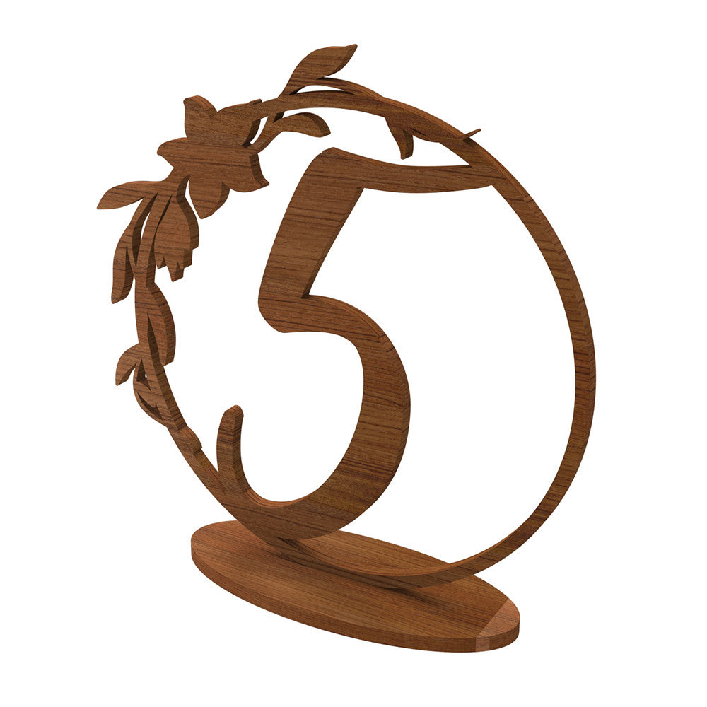 Wooden table numbers 3