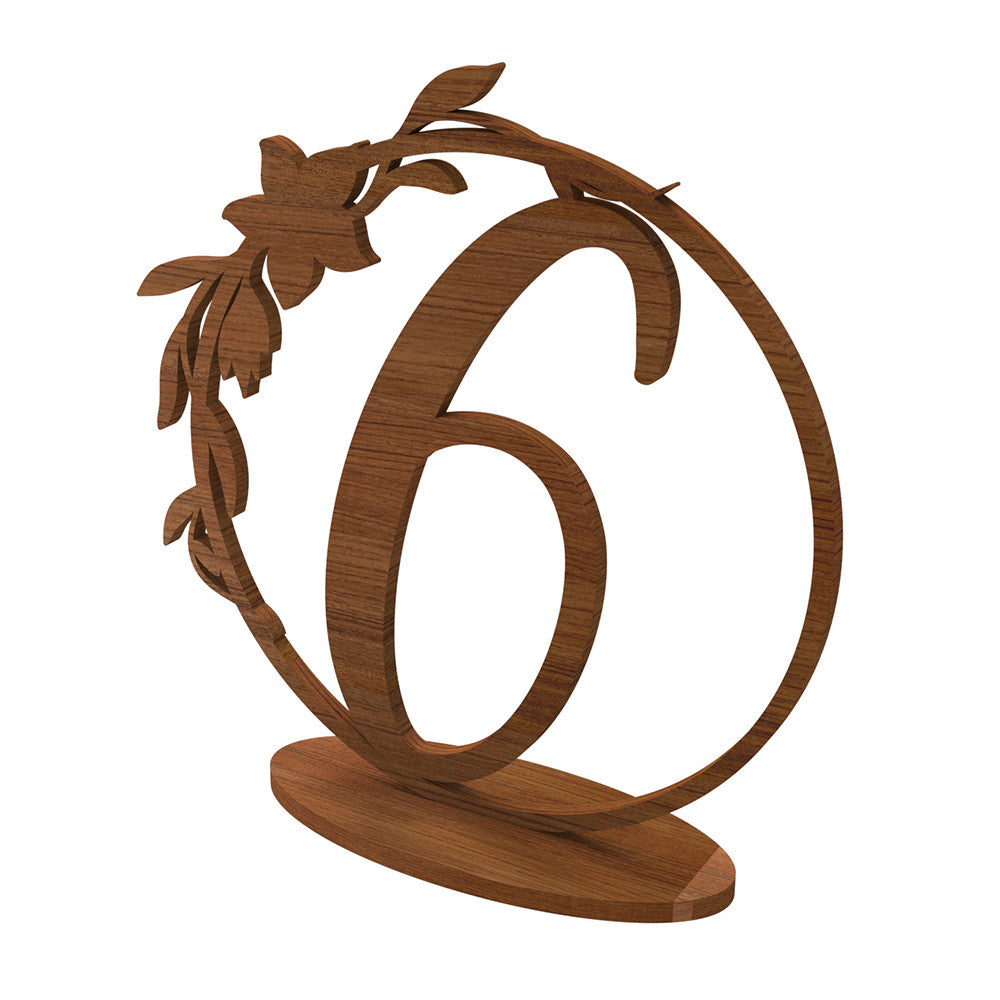 Wooden table numbers 3