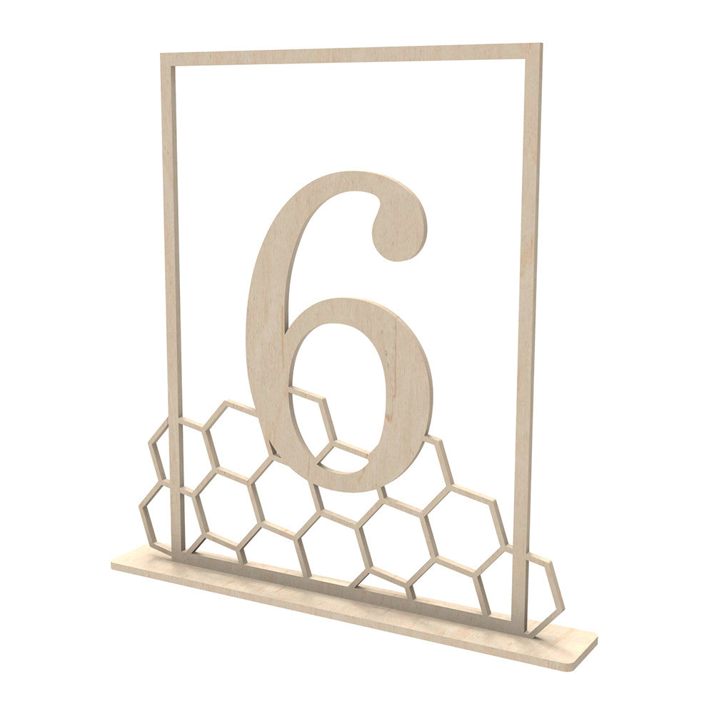 Wooden table numbers 20x15 cm