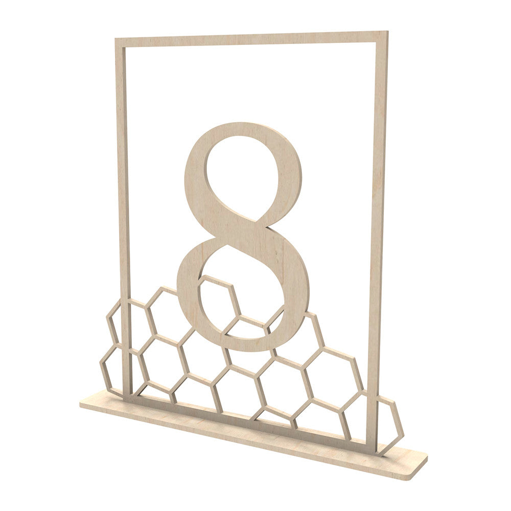 Wooden table numbers 20x15 cm