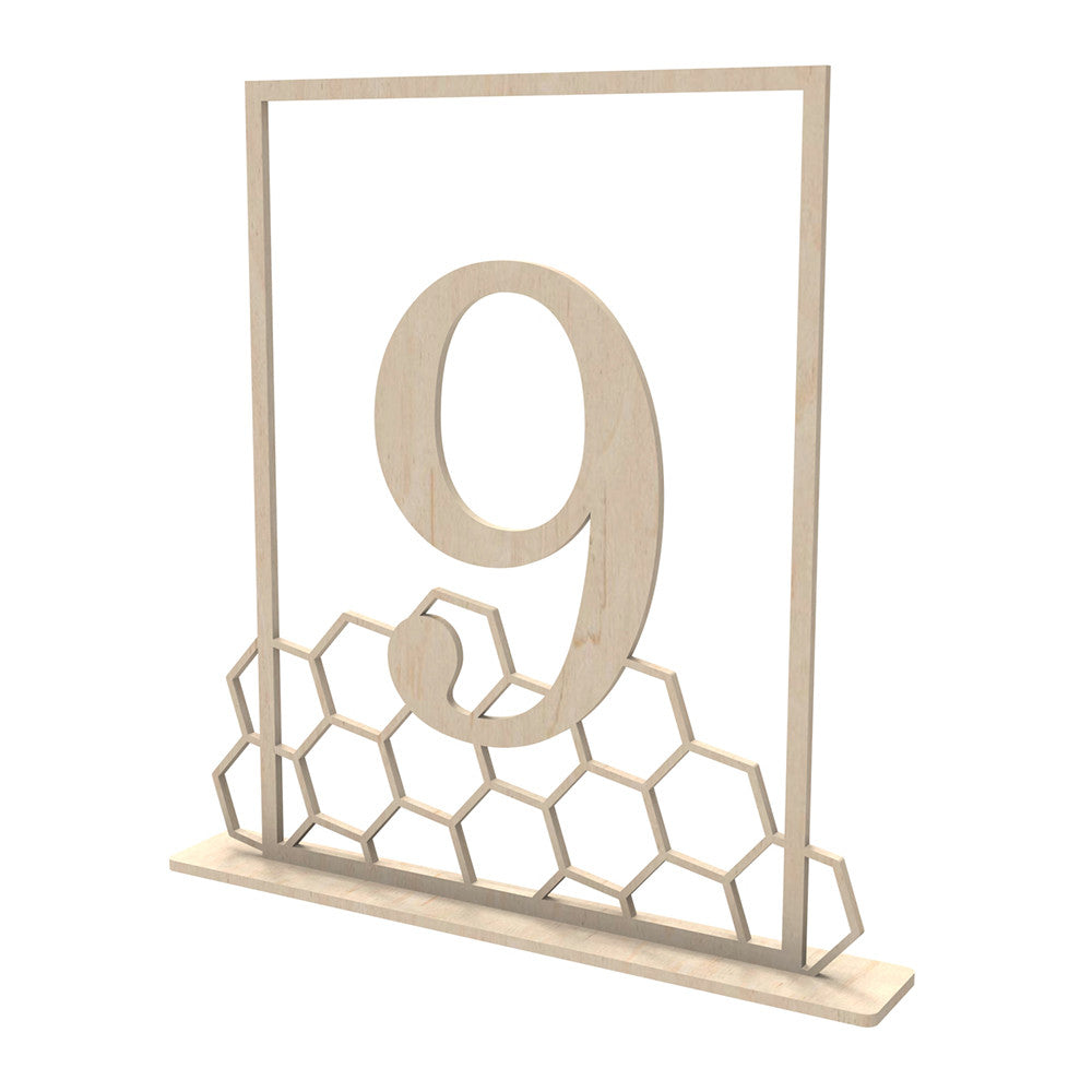 Wooden table numbers 20x15 cm