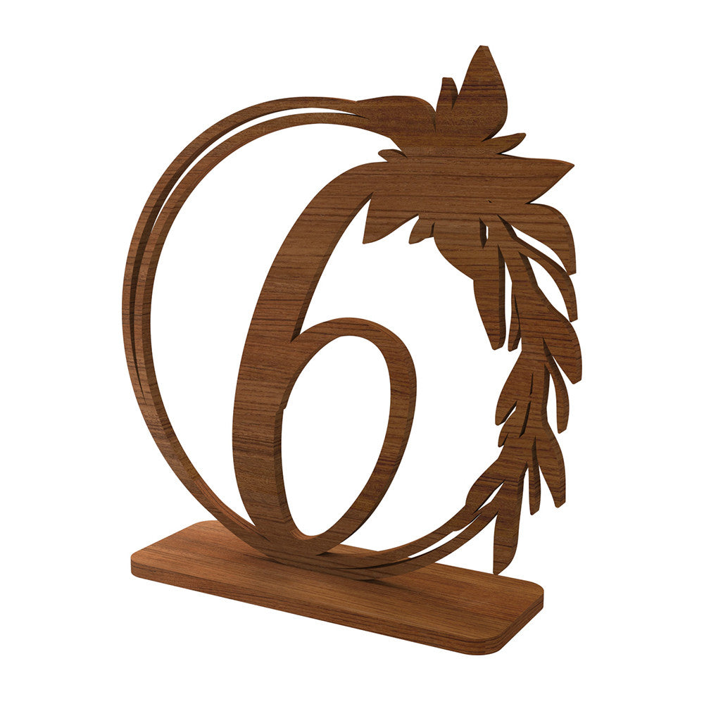 Wooden table numbers 4