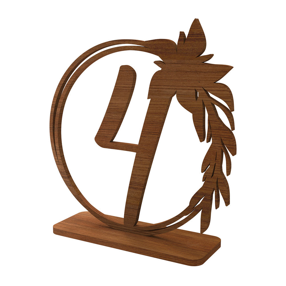 Wooden table numbers 4