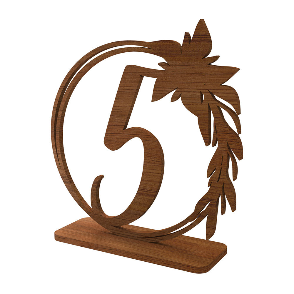 Wooden table numbers 4