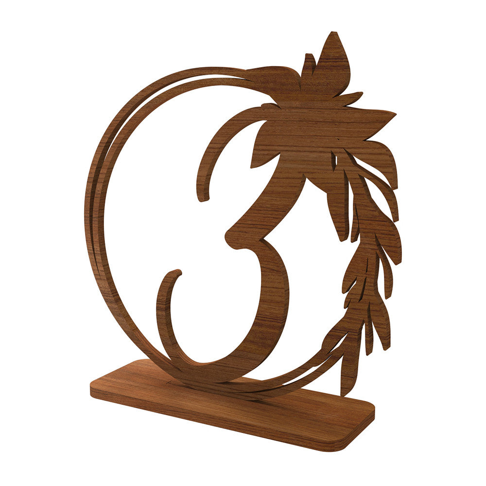 Wooden table numbers 4