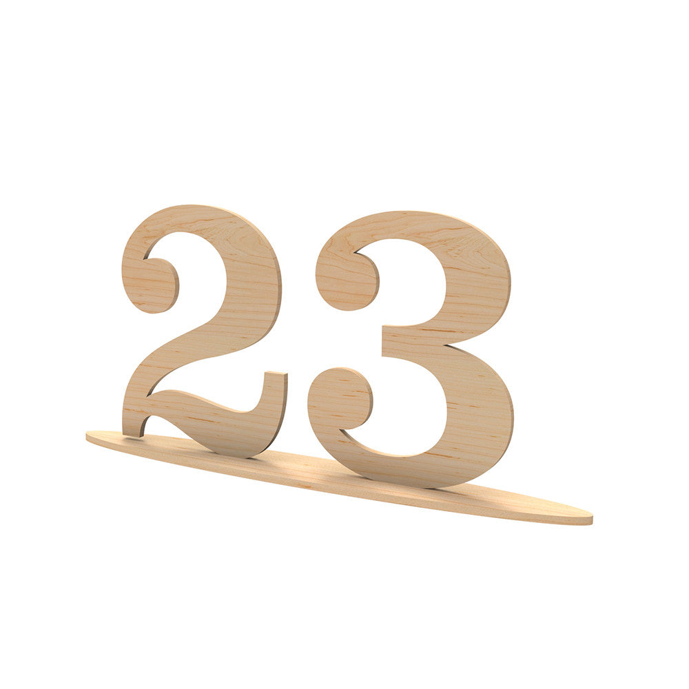 Wooden table numbers 5