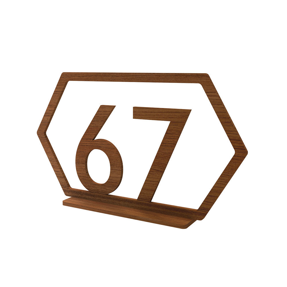 Wooden table numbers 6