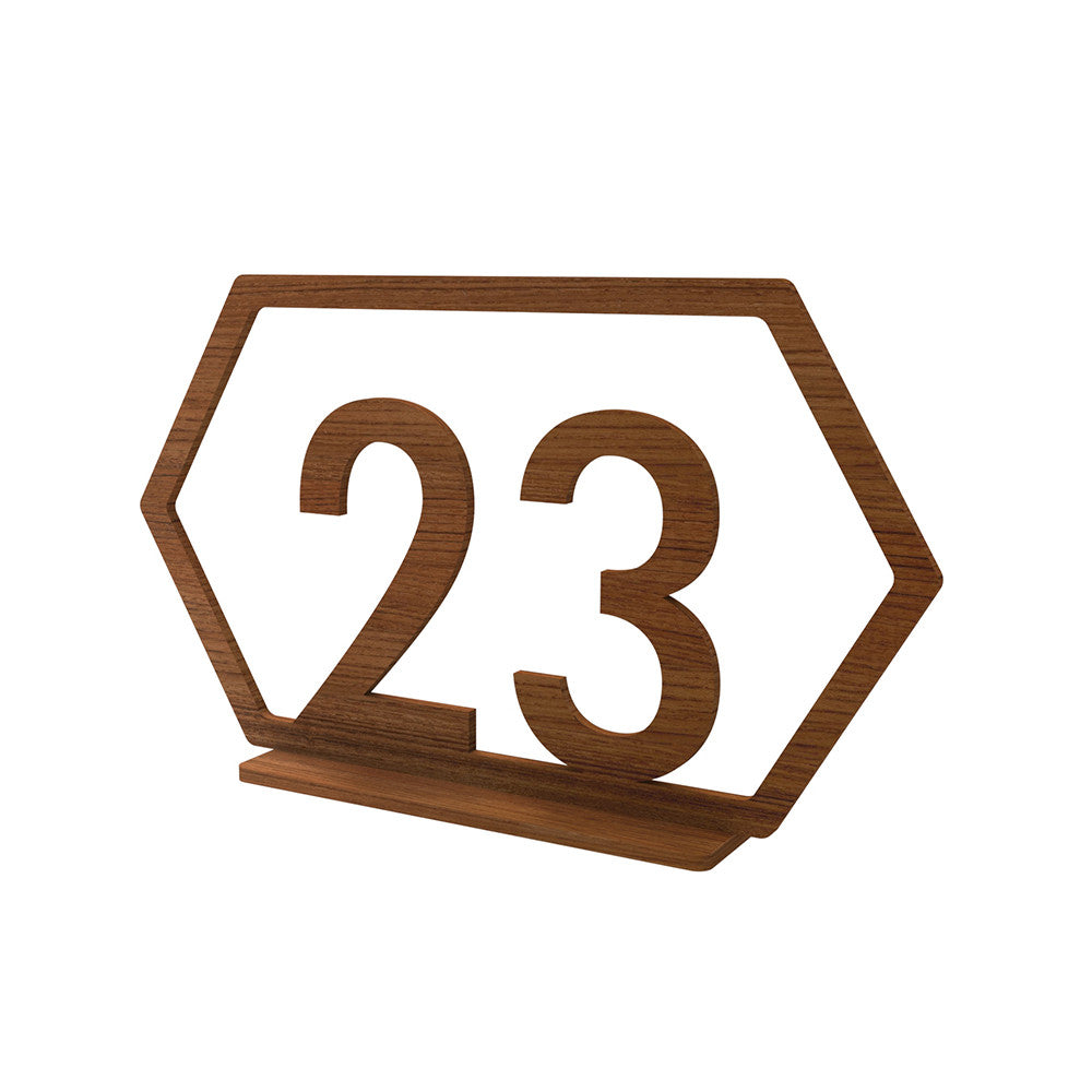 Wooden table numbers 6