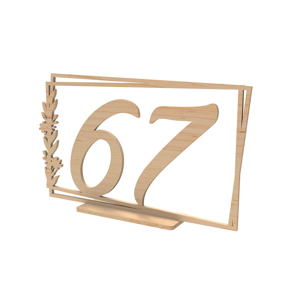 Wooden table numbers 7