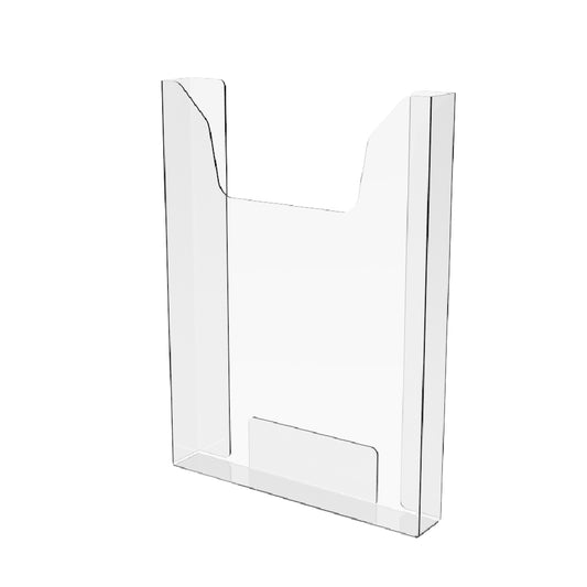 Set 5pcs, Acrylic paper holder A4 format vertical 11x8.66x1.18, wall mounted document holder, with mounting tape, Booklet display, PET clear brochure display