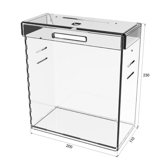 box for donations and collections 200x230x110 with lock. Volume 5 liters