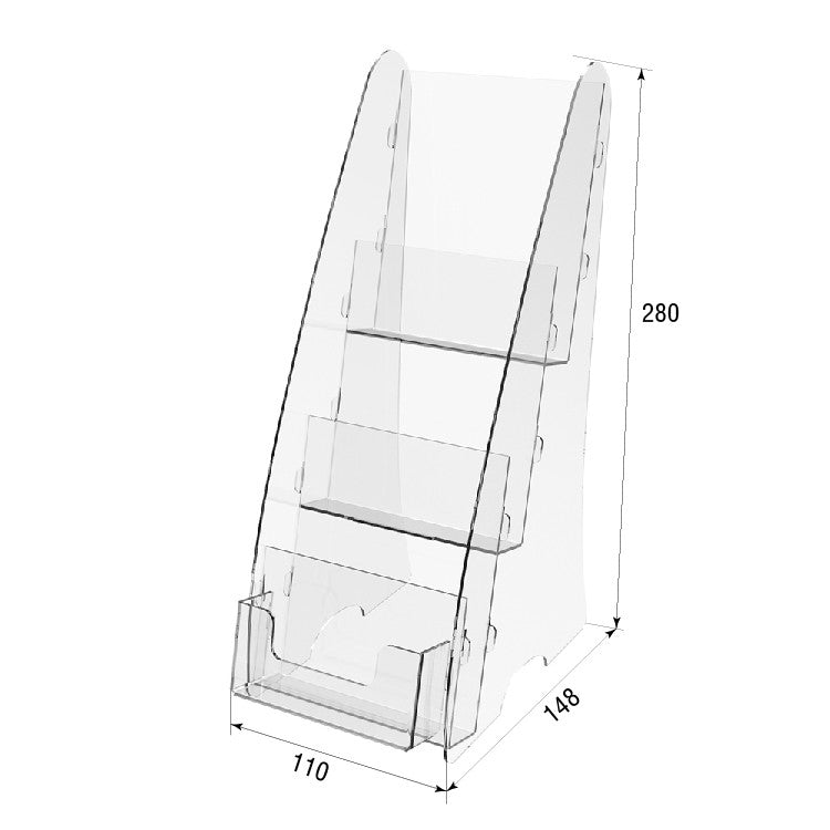 booklet holder with 3 pockets Euroflyer with business card holder