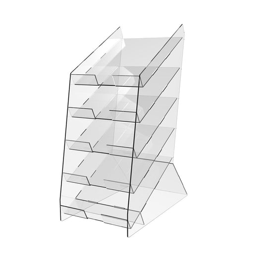 display stand for candy bars, tabletop, 5 shelves, 350x200x500