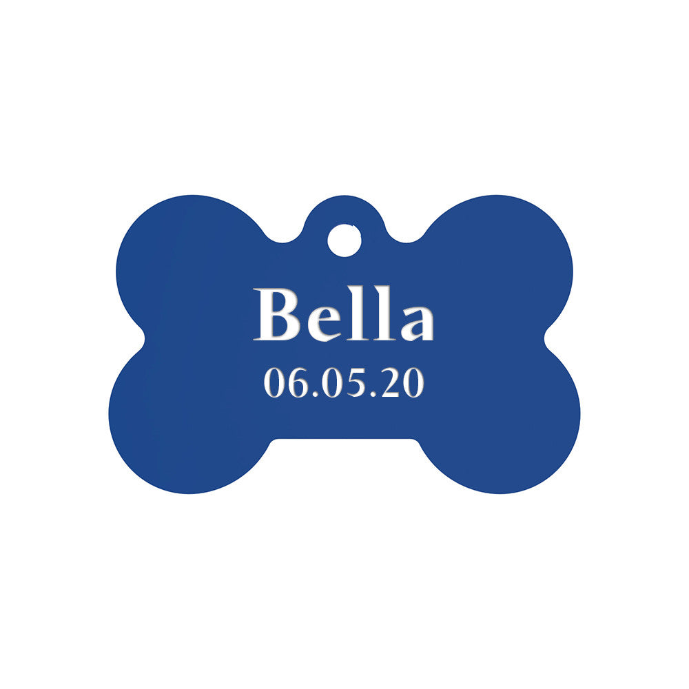 Navy Blue Dog ID Tag 38x25mm