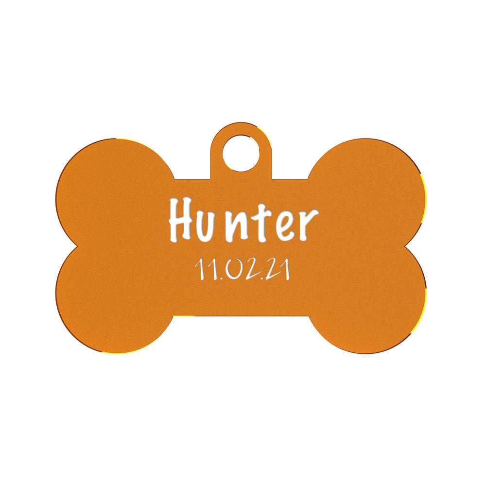 Dog ID Tag Orange 50x35mm