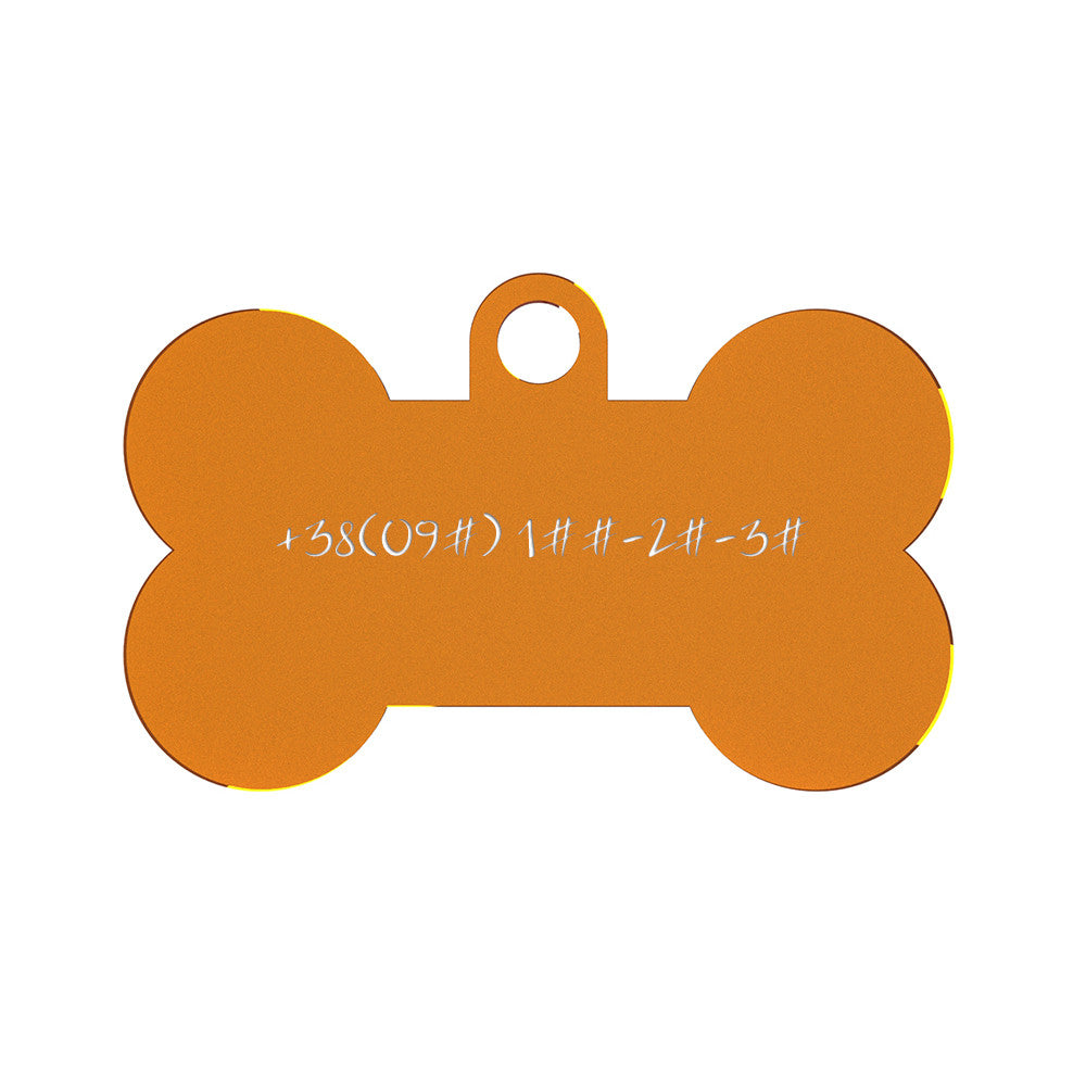 Dog ID Tag Orange 50x35mm
