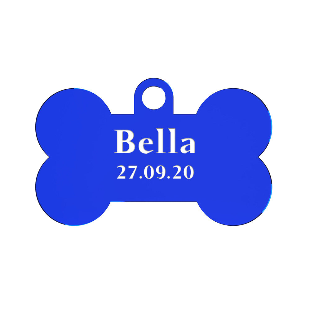 Navy Blue Dog ID Tag 50x35mm