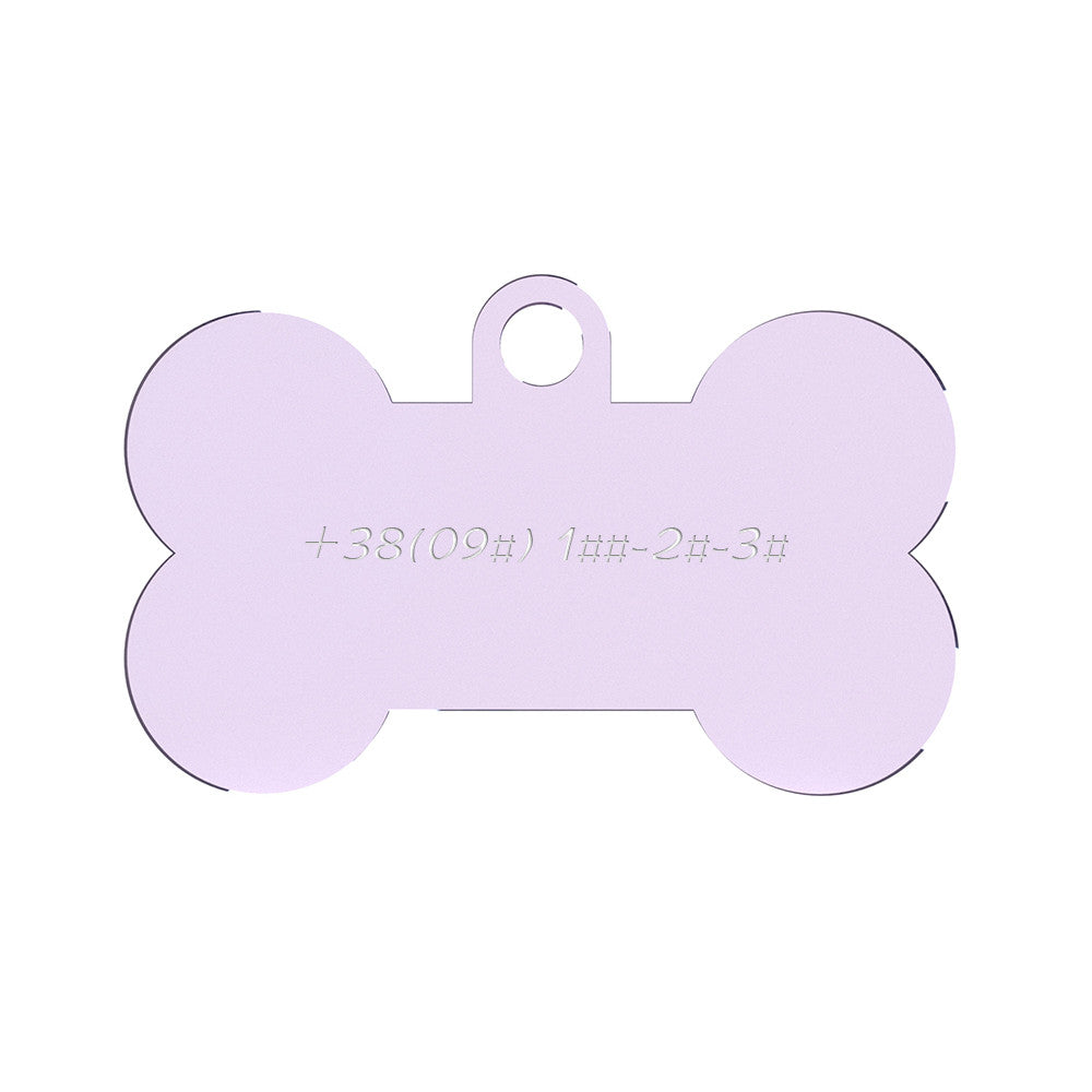 Dog ID Tag Light Purple 50x35mm