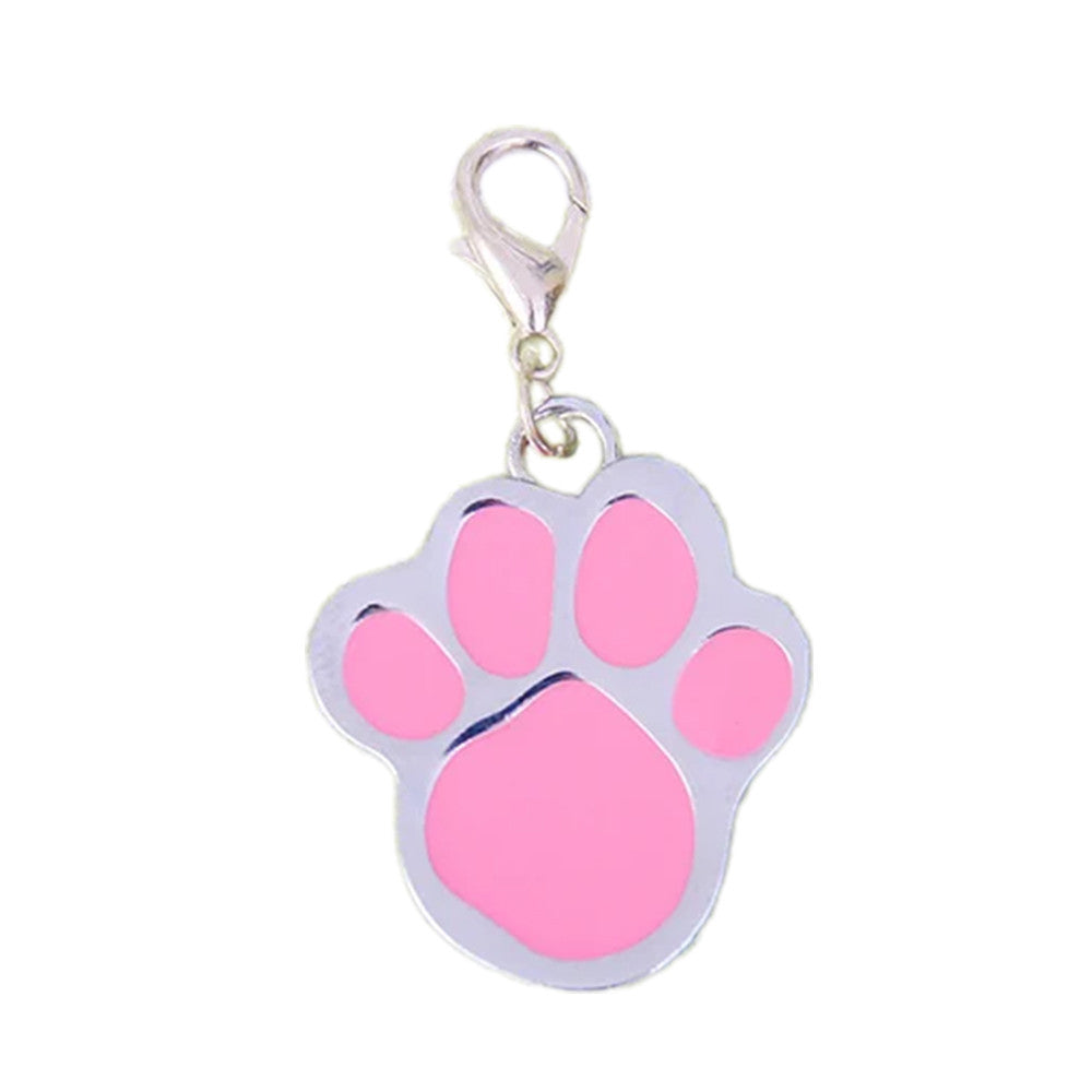 Dog ID Tag Paw Rose 26x32mm
