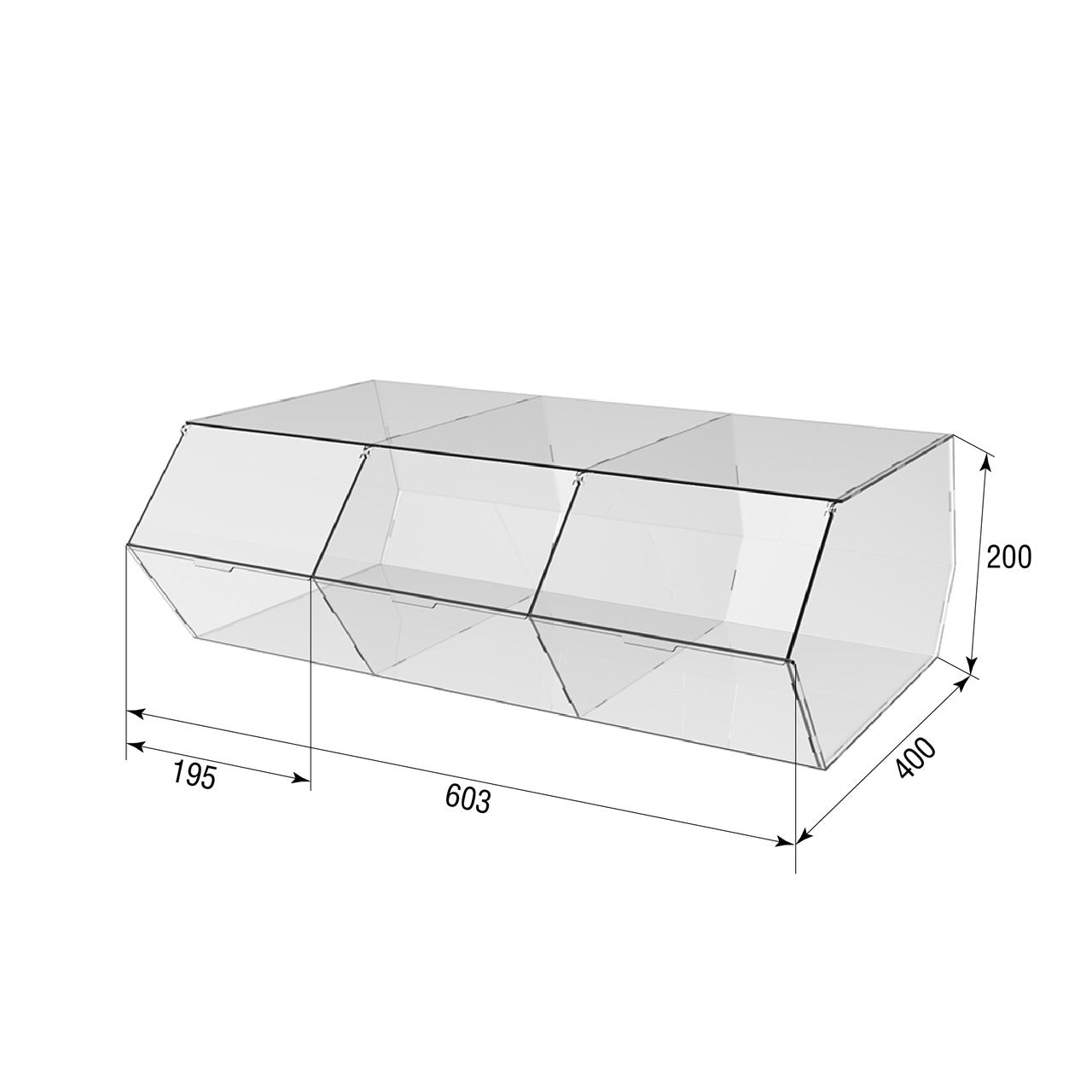 dispenser for marmalade, snacks, nuts 3 cells