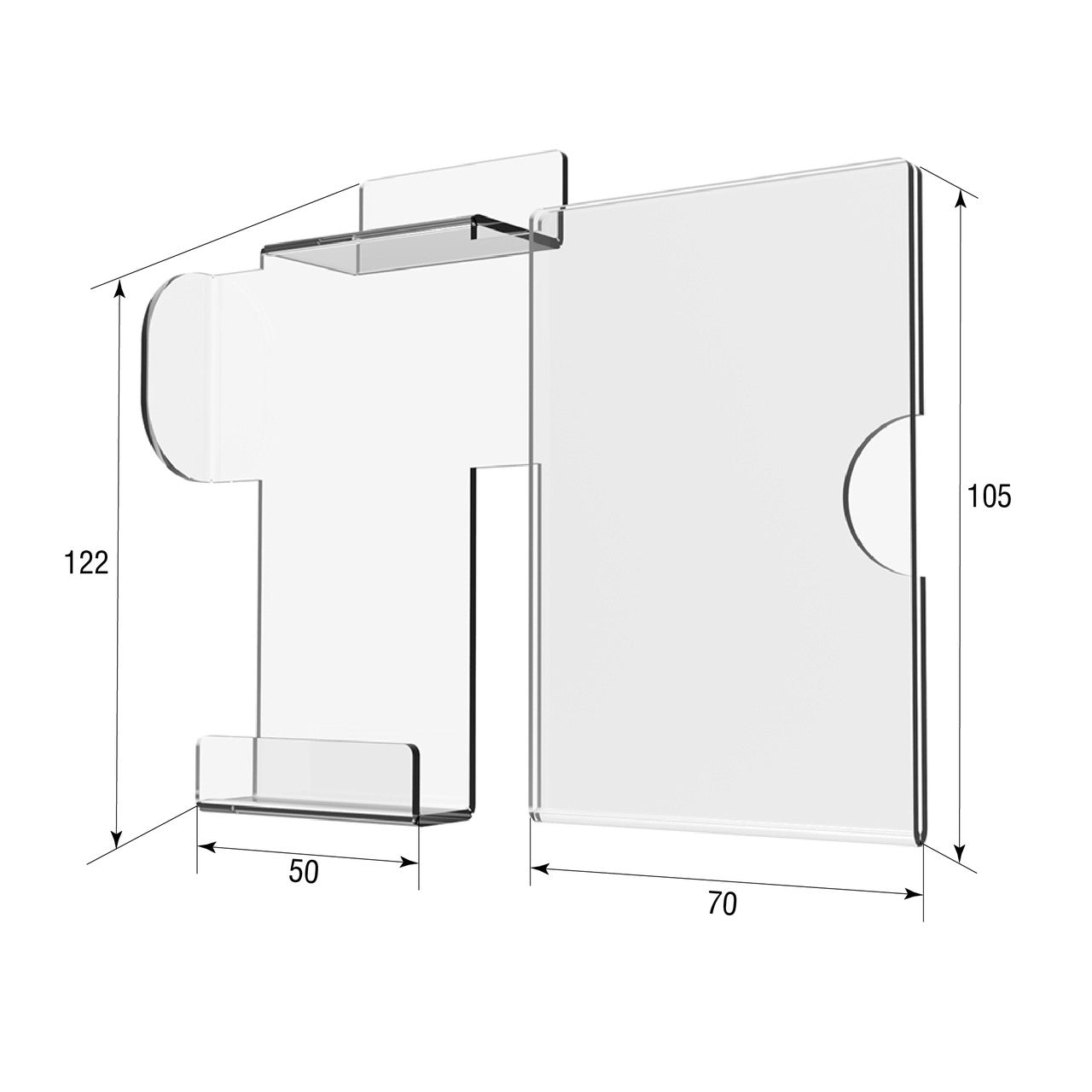 Smartphone stand with description for economy panel