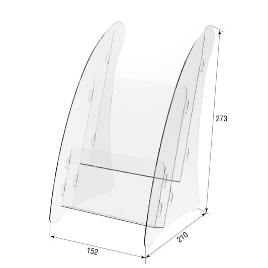 Акриловий тримач для брошур А5, тримач для карток, тримач для листівок, дисплей для карток