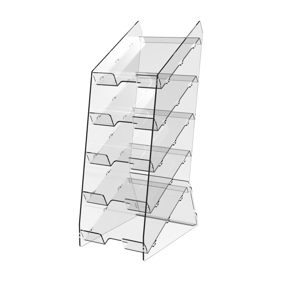 display stand for candy bars, tabletop, 5 shelves, 315x155x460