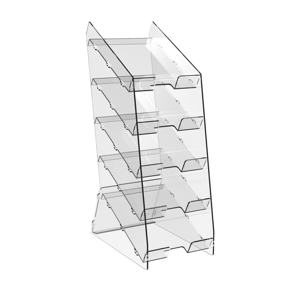 display stand for candy bars, tabletop, 5 shelves, 315x155x460