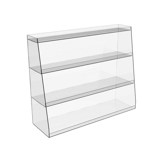 Acrylic stand for goods, 3-tier, Acrylic showcase, 450x130x470mm, Acrylic organizer, Acrylic display