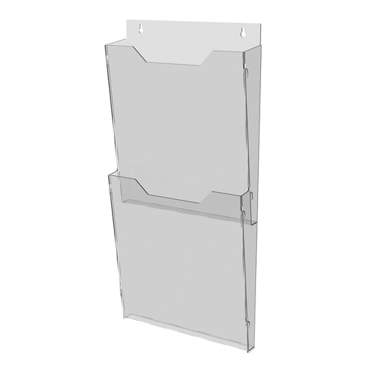 Booklet holder A4  214x444x48mm  2 tier