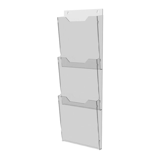 Booklet holder A4 214x626mm  3 tier, Brochure desplay