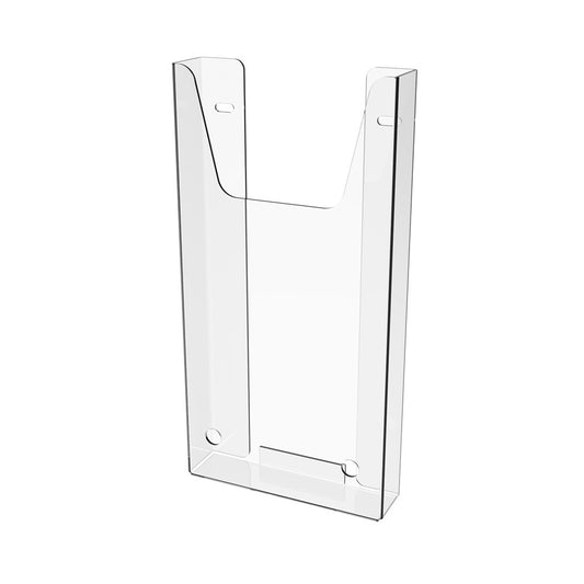 Тримач для флаєрів 100х210х25мм, Вертикальний флаєрний дисплей, Тримач для флаєрів з кріпленням на саморіз