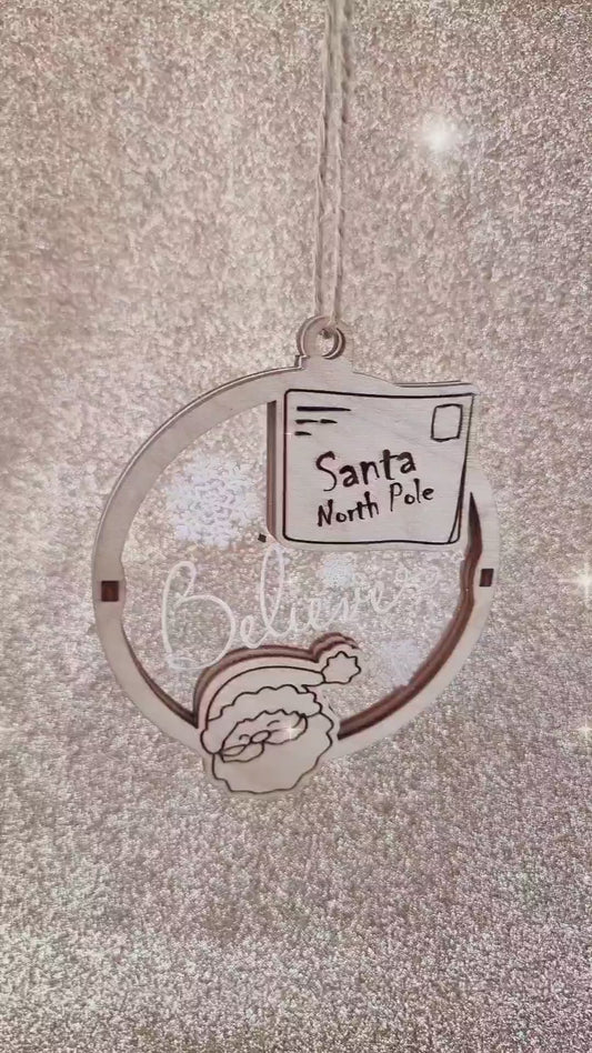 Adorno navideño, juguetes navideños, decoración navideña, adorno navideño de árbol de madera,